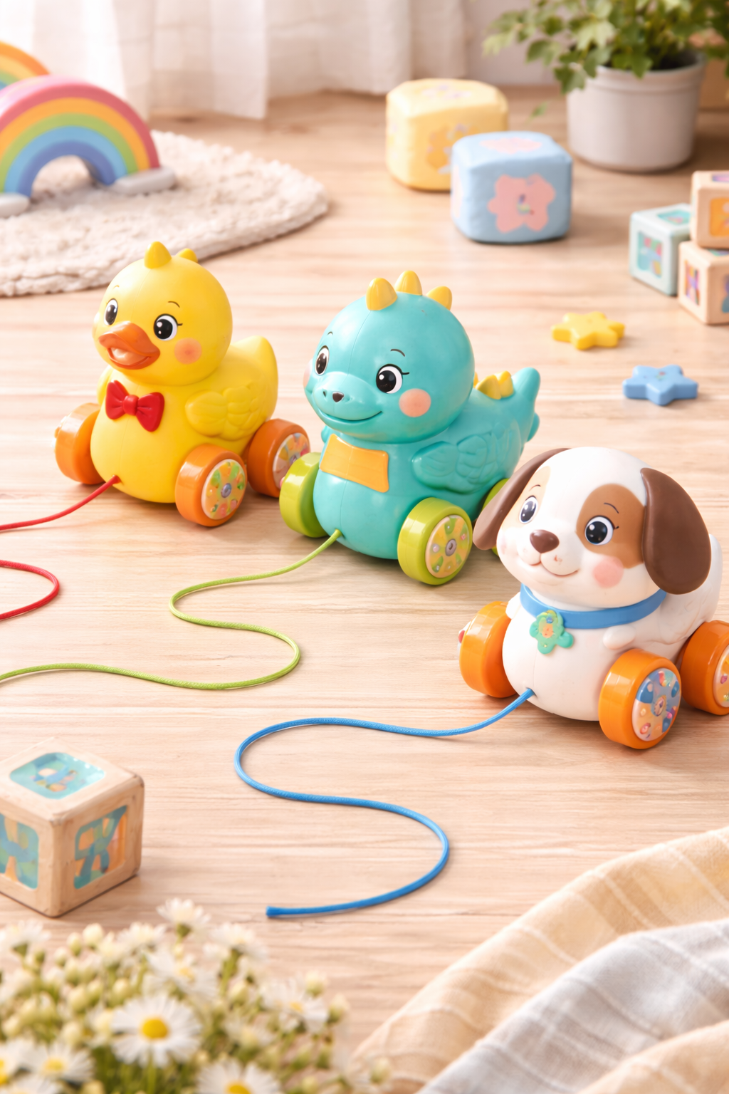 Kids Interactive Pull-Along Animal Toy